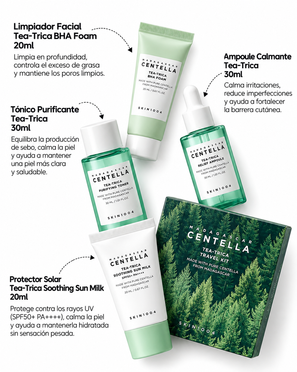 SKIN1004 | Tea-Trica Relief Ampoule para piel con tendencia a imperfecciones.