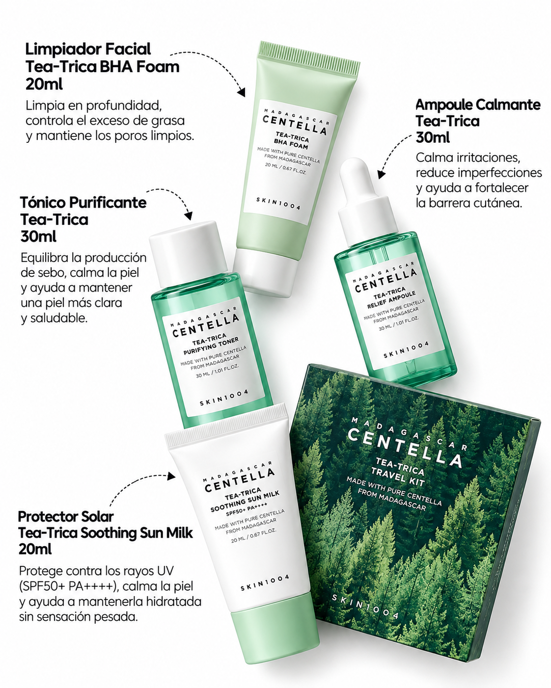 SKIN1004 | Tea-Trica Relief Ampoule para piel con tendencia a imperfecciones.