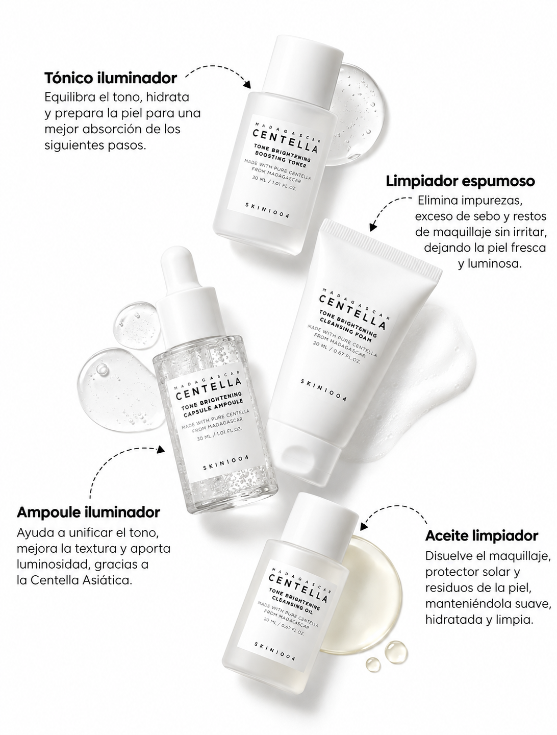 SKIN1004 | Kit Tone Brightening con Centella, niacinamida y ácido tranexámico